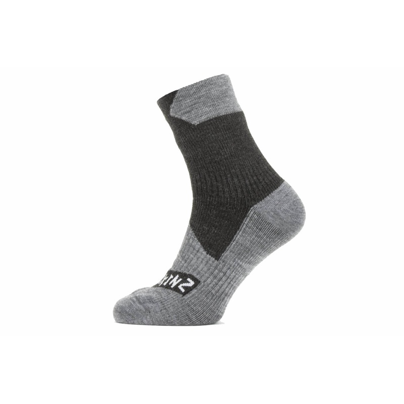Sealskinz Bircham Waterproof All Weather Ankle Sock SMALL (EU 36-38) BLACK/GREY MARL