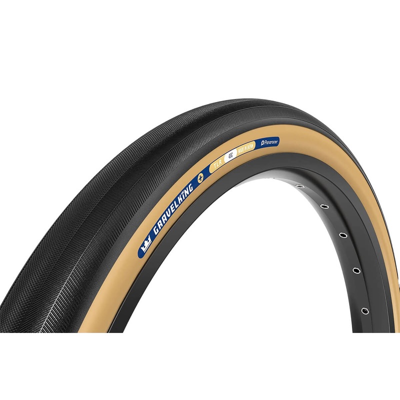 Panaracer Gravelking Slick Plus TLR Folding Tyre 700X30C BLACK/BROWN