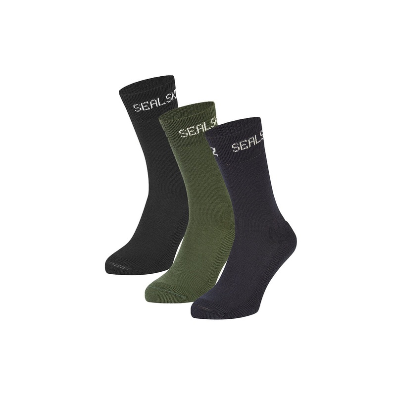 Sealskinz Suffield Solo Merino Liner Socks 3-Pack MEDIUM (EU 38-42) ASSORTED