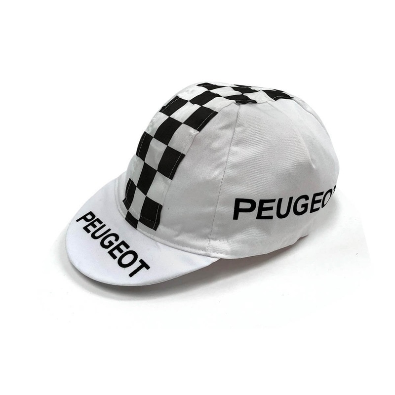 Peugeot Retro Cycling Cap ONE SIZE WHITE/BLACK