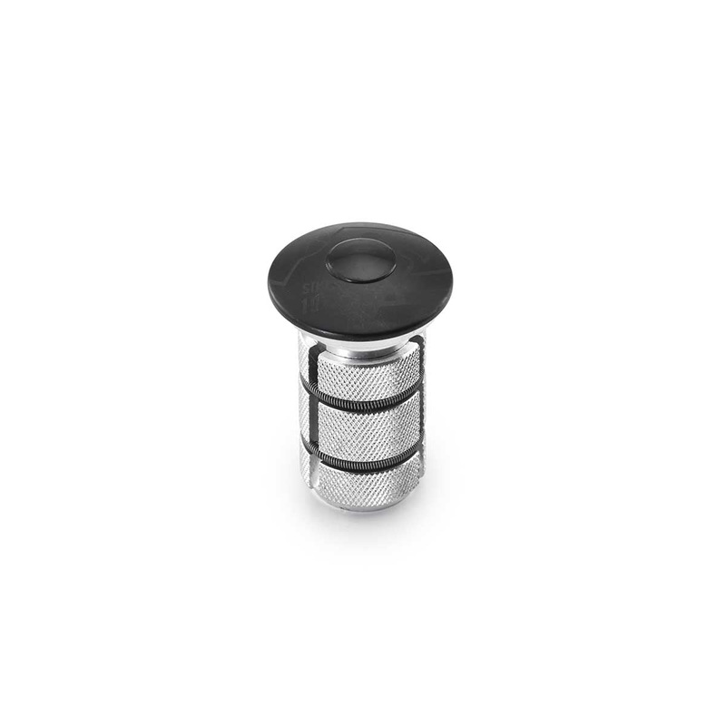 Condor Expander Bung and Alloy Top Cap 1 1/8″ MATT BLACK