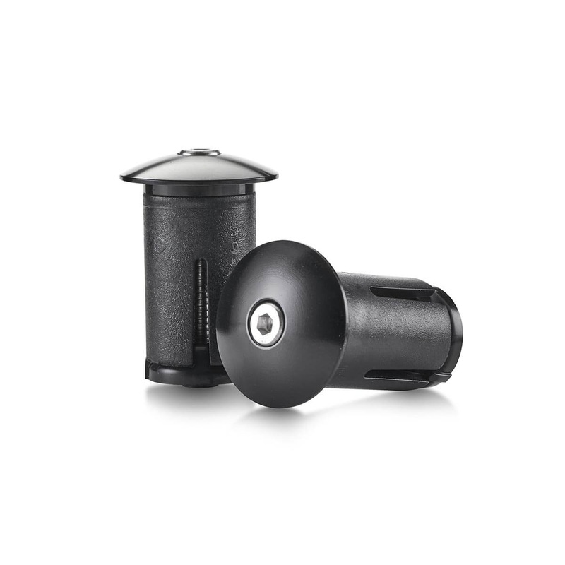 Condor Plain Anodised Aluminium Bar End Plugs BLACK