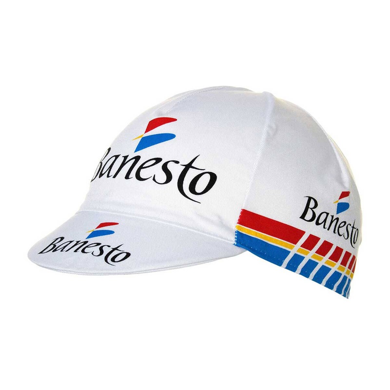 Banesto Retro Cycling Cap ONE SIZE WHITE
