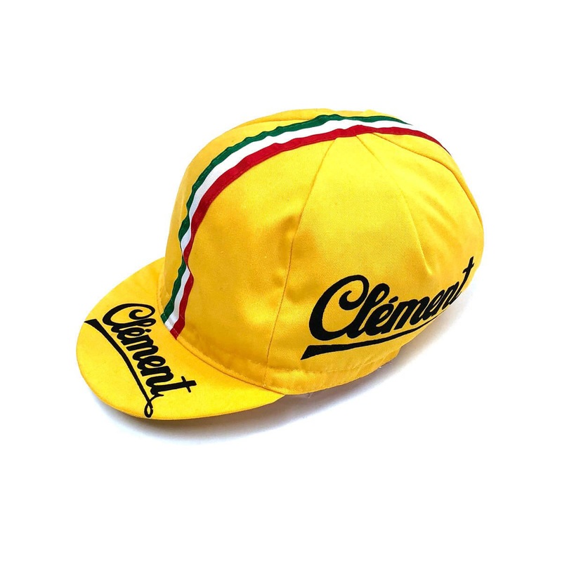 Clement Retro Cycling Cap ONE SIZE YELLOW
