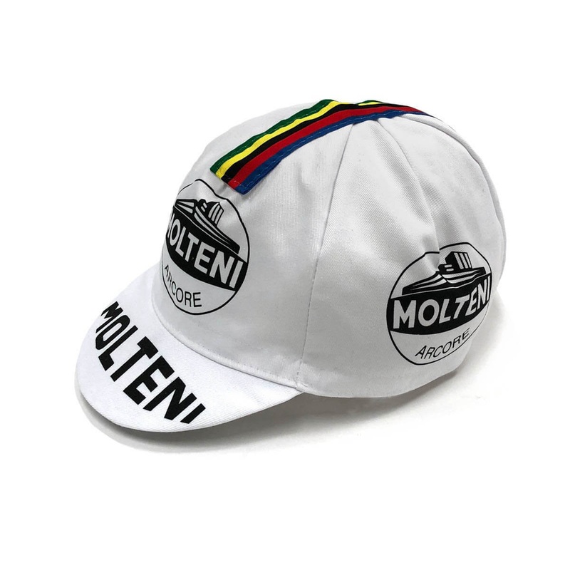 Molteni Retro Cycling Cap ONE SIZE WHITE