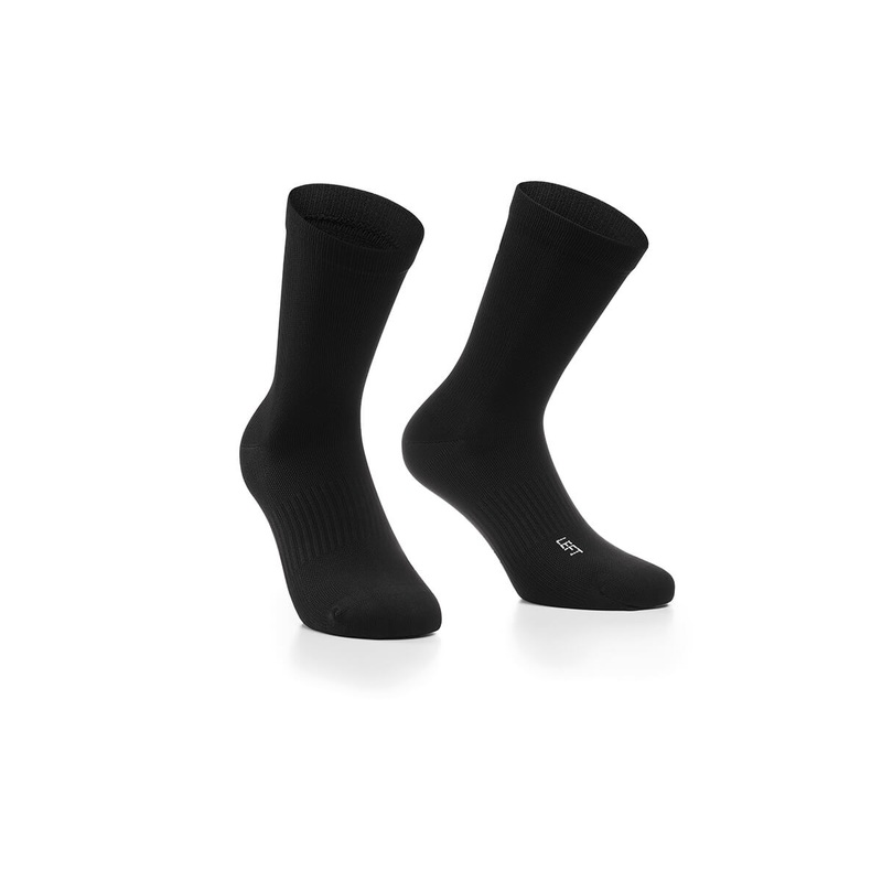 Assos Essence Socks High – Twin Pack 0 (EU 35-38) BLACK
