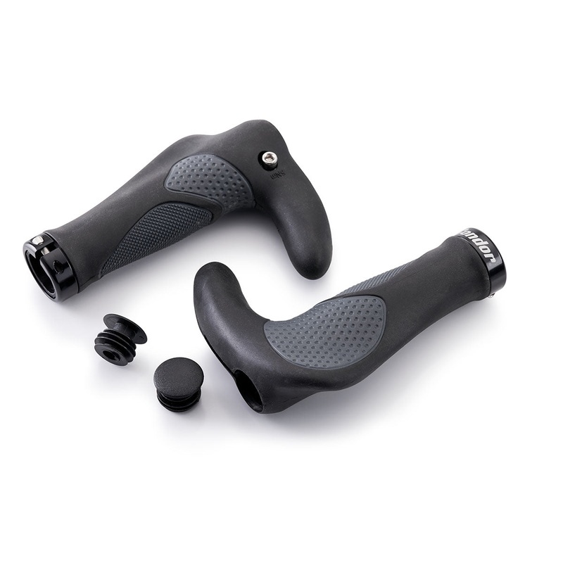 Condor Lock-On Ergonomic Flat Bar Grips BLACK