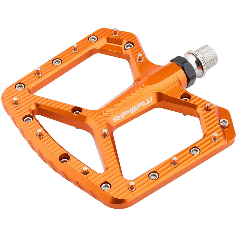 Ripsaw Aluminum Pedals – Platform Aluminum 9/16″ Black Orange