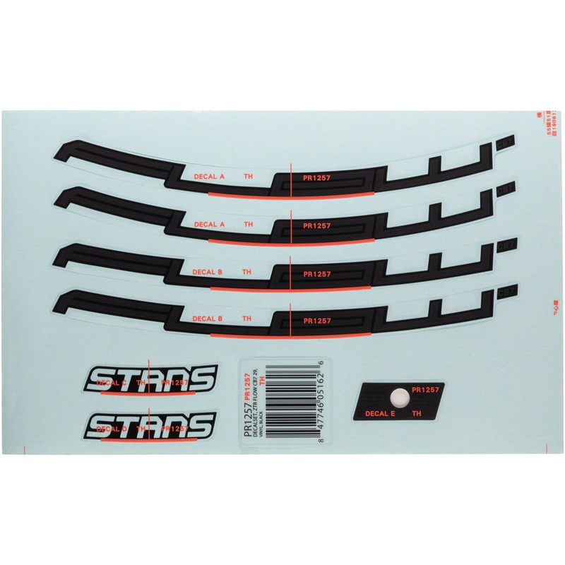 Stans Flow CB7 Rim Decal – 29″ Black Set