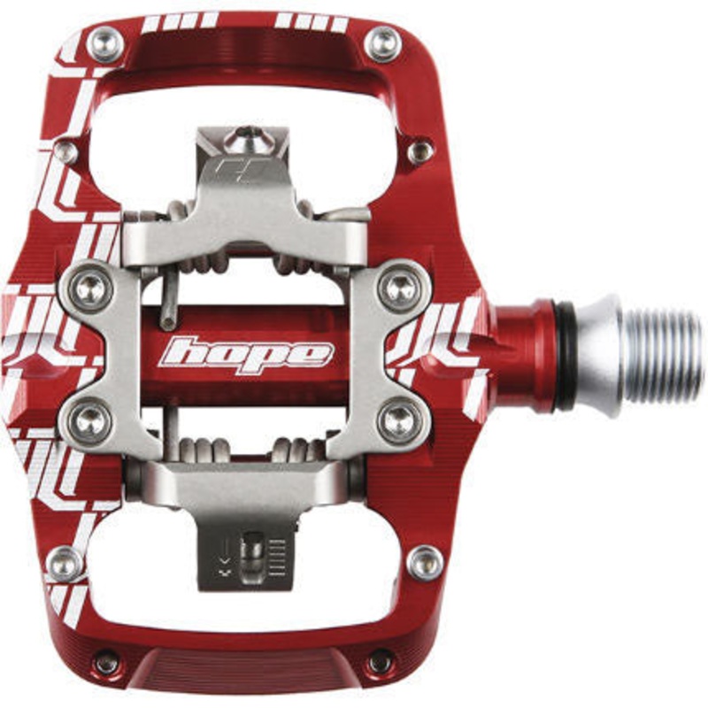 Union TC Pedals – Dual Sided Clipless with Platform 9/16″ Red