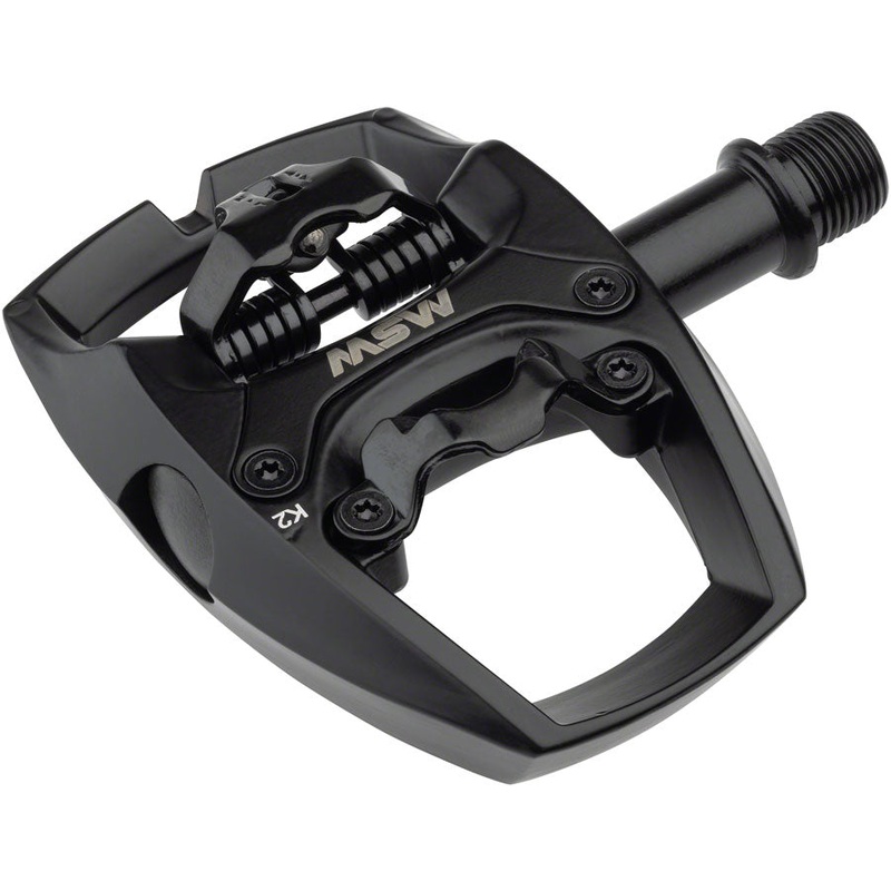 Flip I Pedals – Single Side Clipless Platform Aluminum 9/16″ Intense BLK