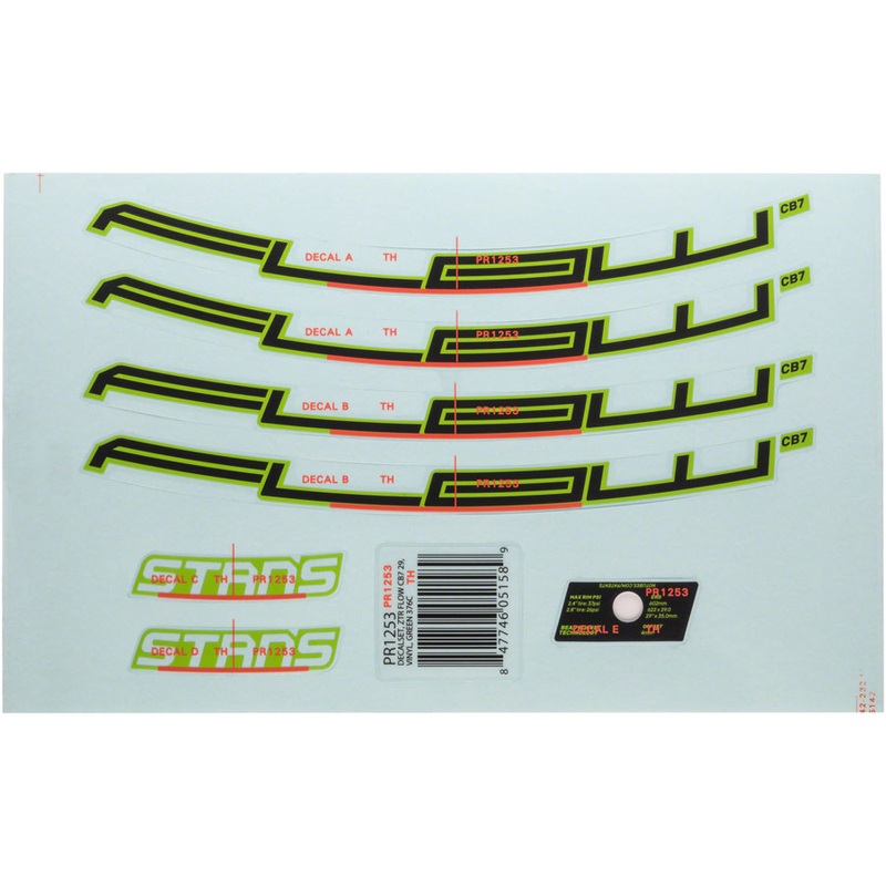 Stans Flow CB7 Rim Decal – 27.5″ Green Set