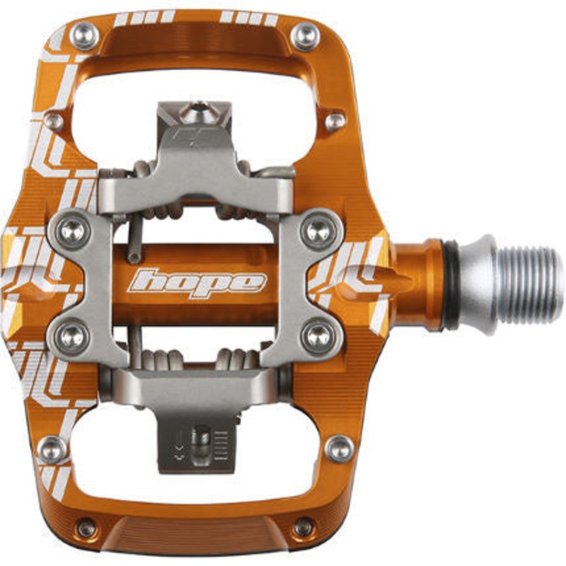 Union TC Pedals – Dual Sided Clipless with Platform 9/16″ Orange