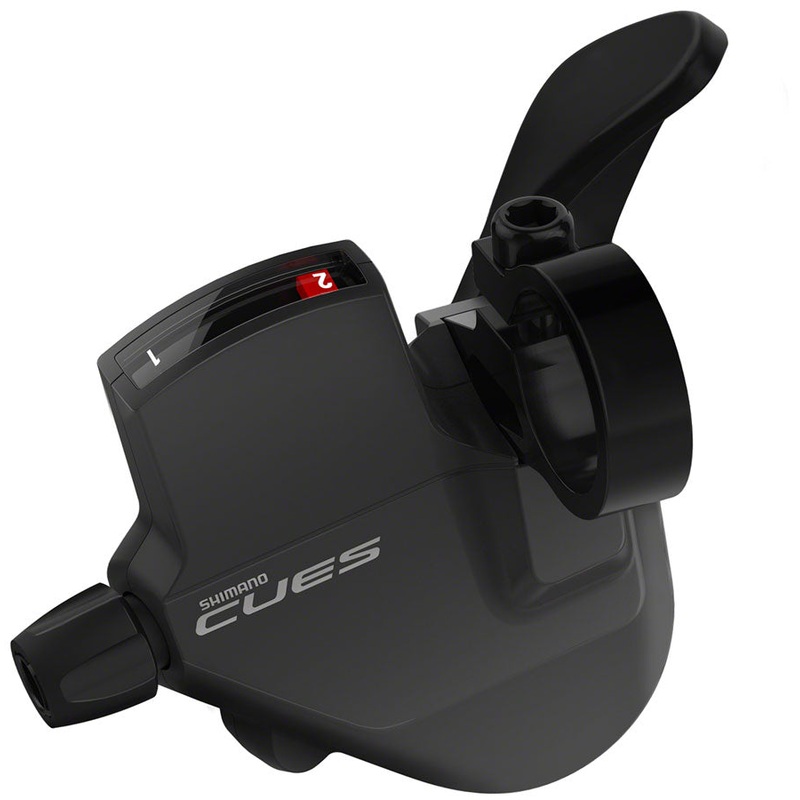 CUES SL-U4000-L Shifter – Left 2-Speed Rapidfire Plus Mono Optical Gear Display BLK