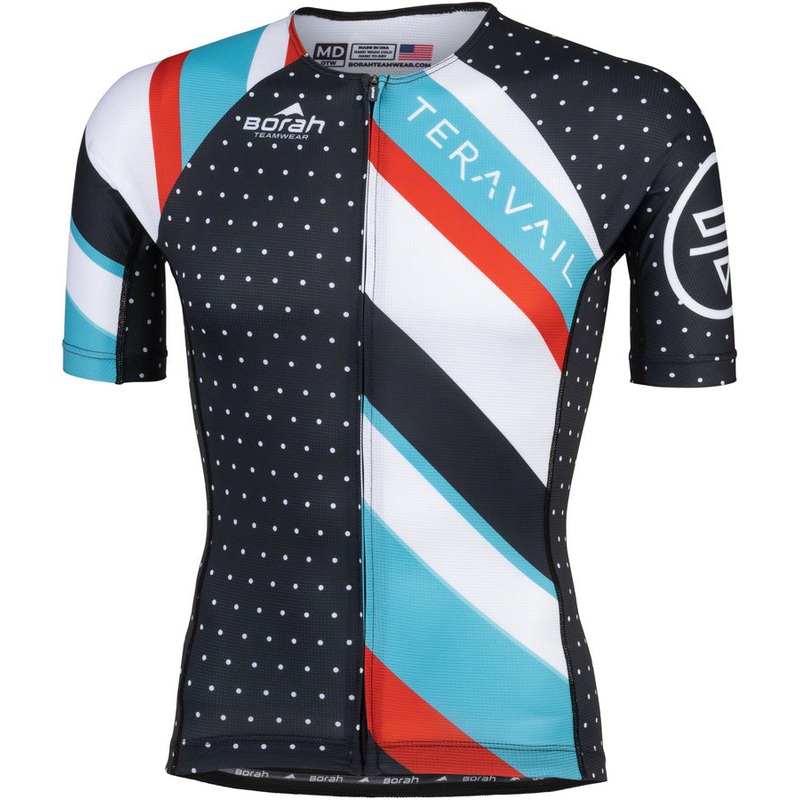 Waypoint Mens Jersey – Black White Blue Red Medium