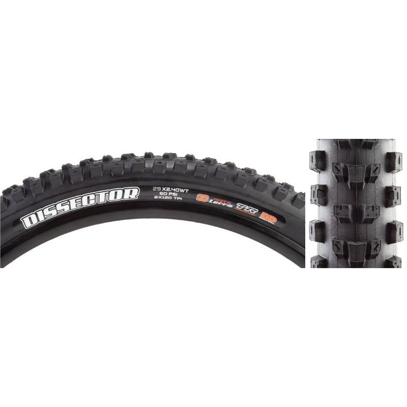 Dissector Tire – 29 x 2.4 Tubeless Folding BLK 3C Maxx Terra Double Down 29 x 2.4″