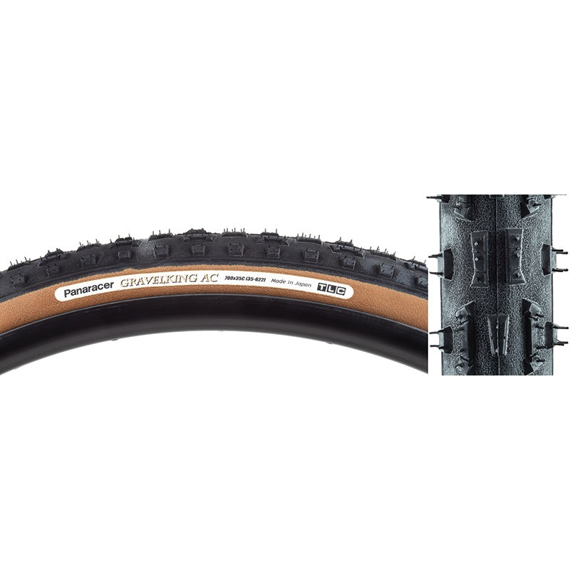 GravelKing AC Tire 700x35C Folding Tubeless Ready ZSG Natural Anti-Flat Casing Brown 700 x 35c