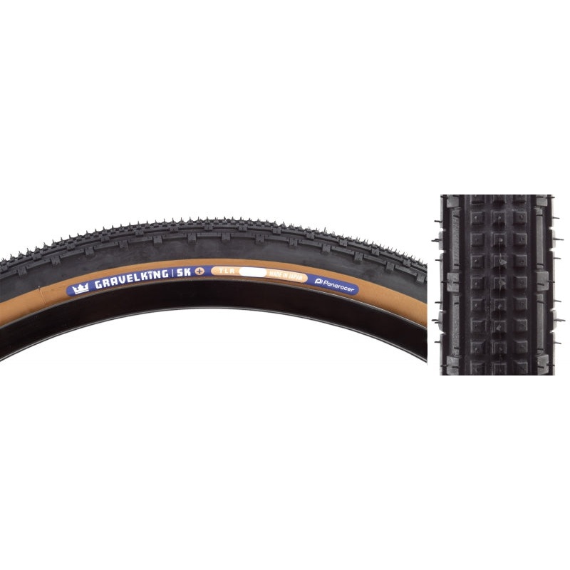 GravelKing SK Plus Tire – 700 x 50 Tubeless Folding Black/Brown 700 x 50c