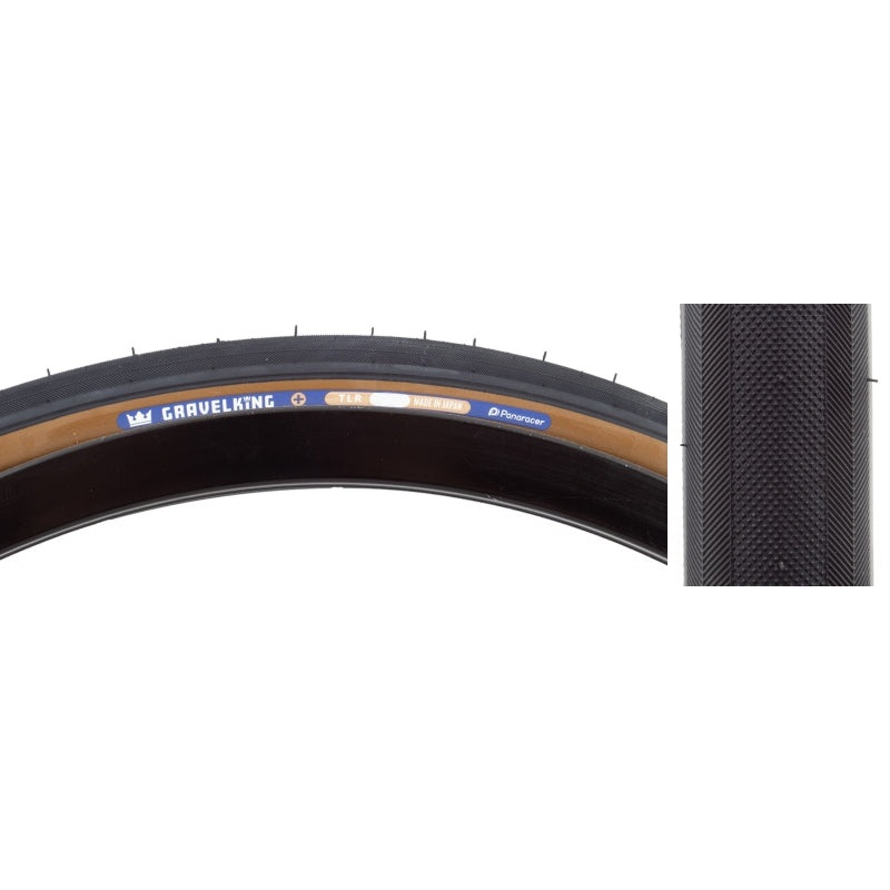GravelKing Slick Plus Tire – 700 x 30 Tubeless Folding Black/Brown 700 x 30c