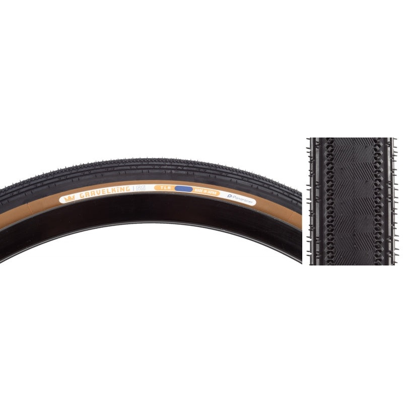 GravelKing SS Tire – 700 x 28 Clincher Folding Black/Brown 700 x 28c