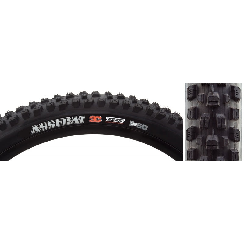Assegai Tire – 29 x 2.5 Tubeless Folding BLK 3C MaxxGrip DH Wide Trail E-50 29 x 2.5″