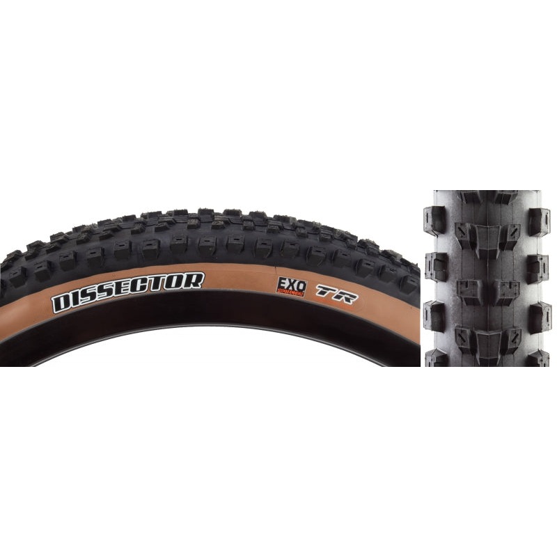 Dissector Tire – 29 x 2.6 Tubeless Folding Black/Tan Dual EXO 29 x 2.6″