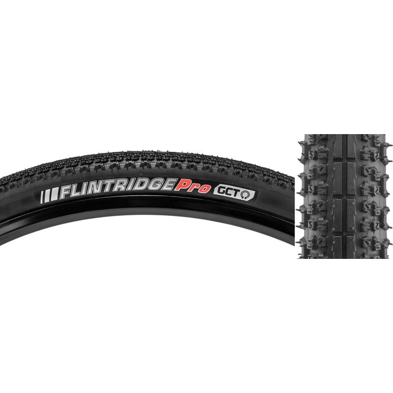 Flintridge Pro Tire – 700 x 45 Tubeless Folding Black 120tpi GCT 700 x 45c