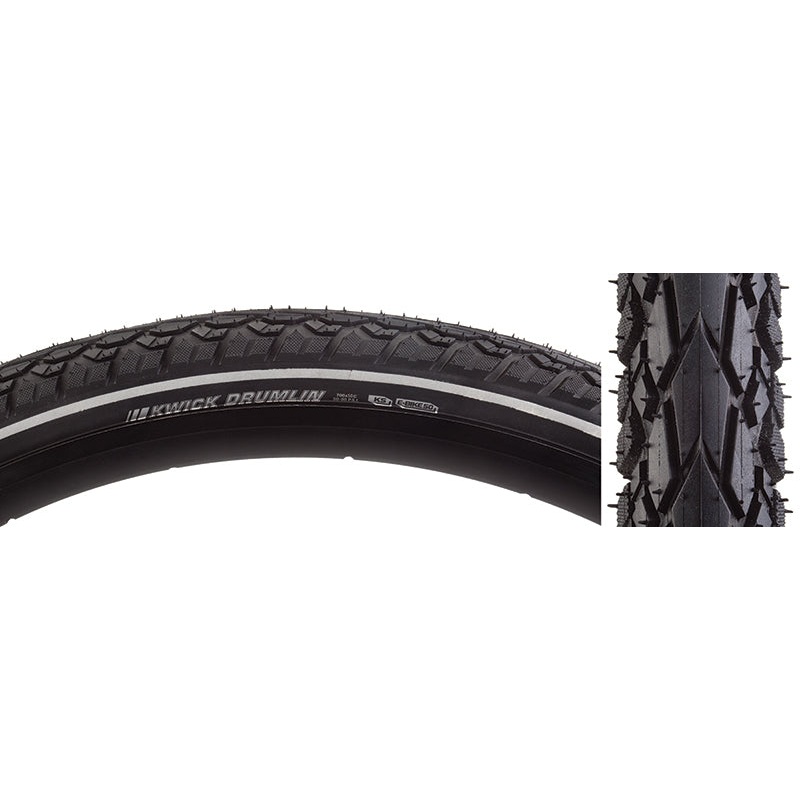 Kwick Drumlin Tire – 700 x 50 Clincher Wire Black/Reflective 60tpi 700 x 50c