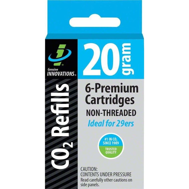 Bike Co2 Cartridges – 20g – Non-Threaded (6-Pack) 16 Grams