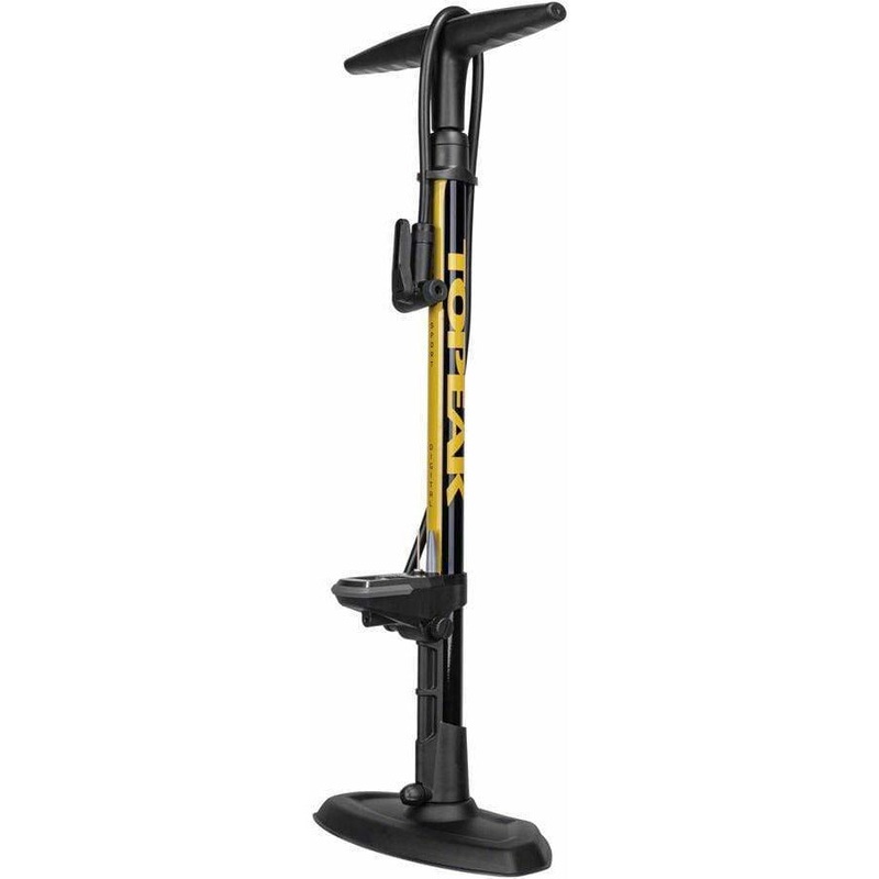 JoeBlow Sport Digital Floor Pump – 160psi / 11bar Digital Gauge, TwinHead DX5, Black/Yellow