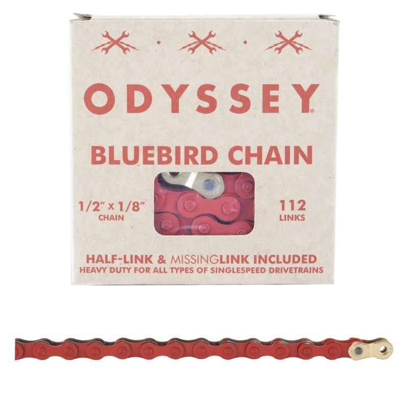 Bluebird Chain – Single Speed 1/2″ x 1/8″ 112 Links Red