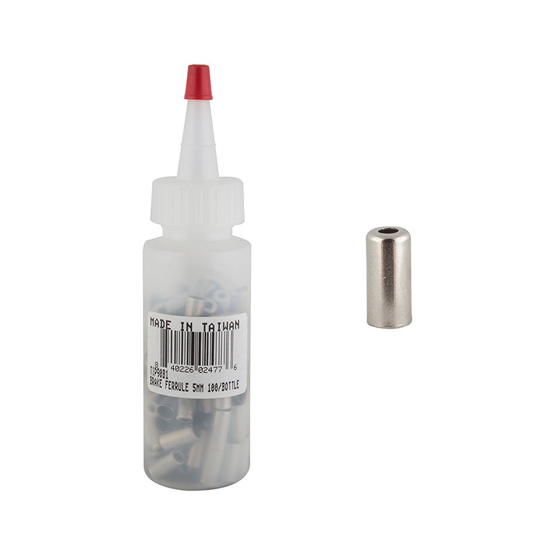 Cane Creek Brake Ferrules 5mm – Chrome 100/Count