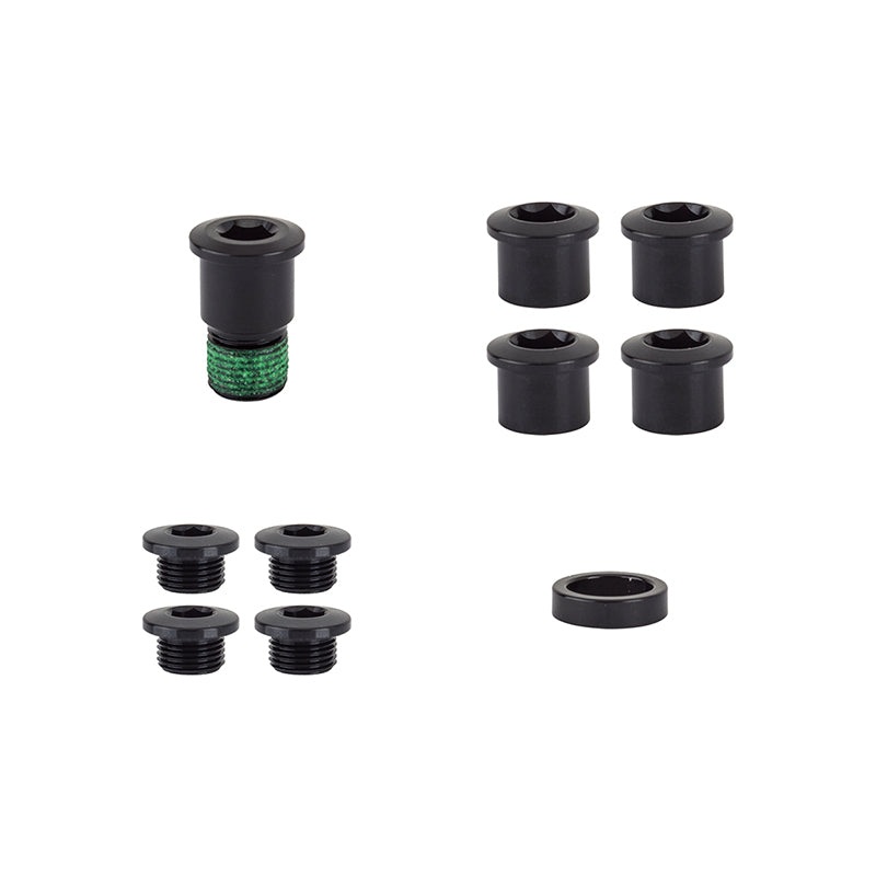 Red 22 Chainring Bolt Set Fits Force 22 Rival 22~ 5 bolts 4 nuts 1 spacer