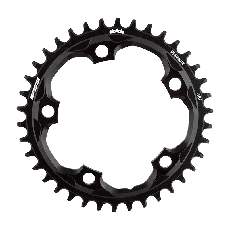 Super Road Megatooth Chainring – 38t 110mm BCD 5-Bolt Aluminum For 1×11-Speed BLK