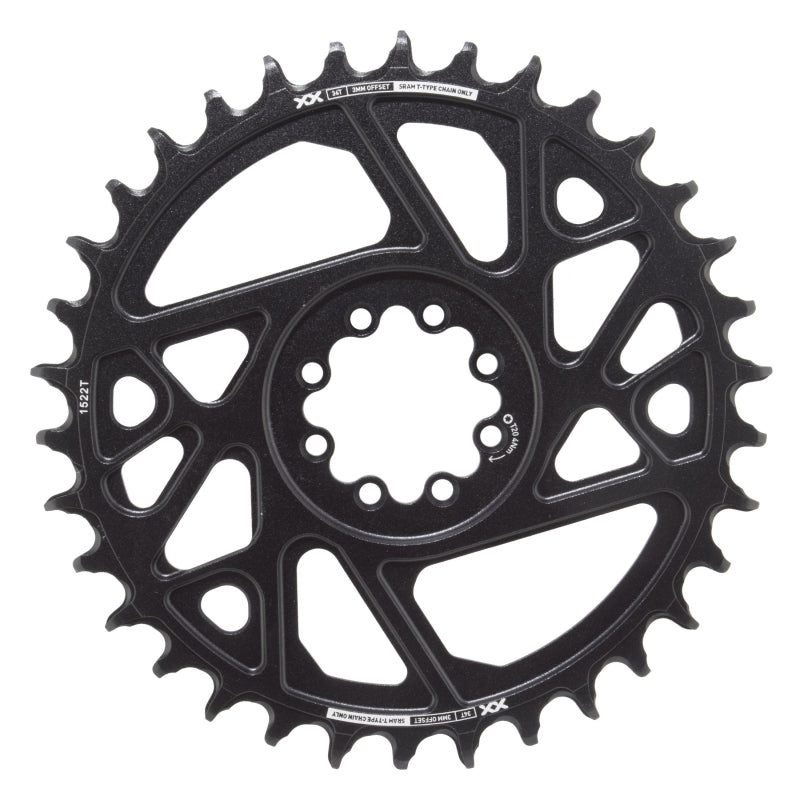 XX Eagle T-Type Direct Mount Chainring – 34t 12-Speed 8-Bolt Direct Mount 3mm Offset Aluminum BLK D1