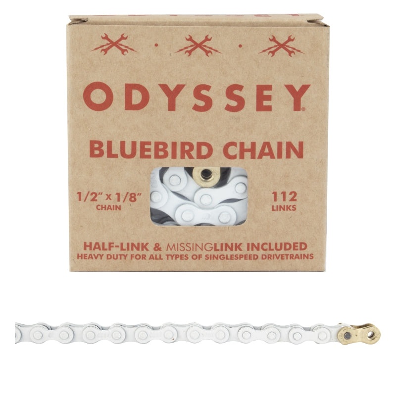 Bluebird Chain – Single Speed 1/2″ x 1/8″ 112 Links White