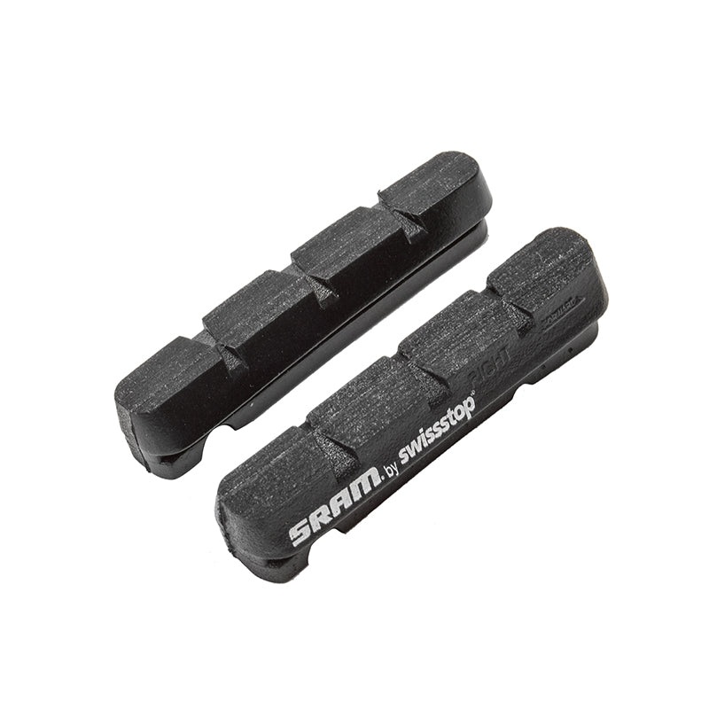 Road Brake Pad Inserts Black for Alloy Rims by SwissStop Pair