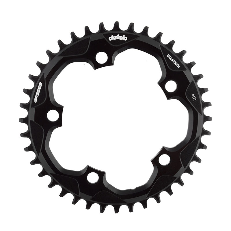 Super Road Megatooth Chainring – 40t 110mm BCD 5-Bolt Aluminum For 1×11-Speed BLK