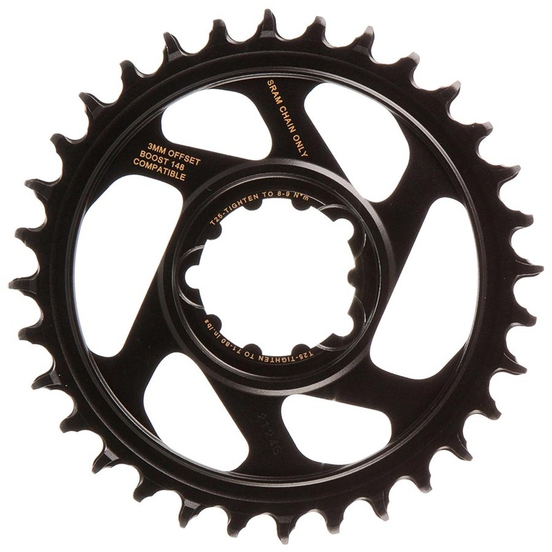 X-Sync 2 Eagle Direct Mount Chainring – 32 Tooth 3mm Boost Offset 12-Speed BLK Gold