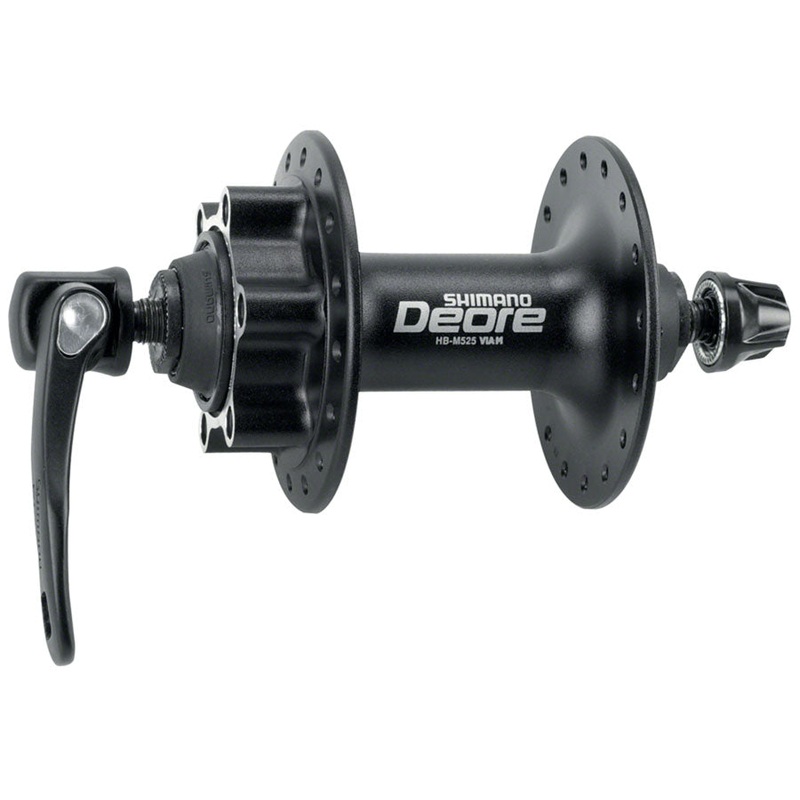 Deore HB-M525A Front Hub – QR x 100mm 6-Bolt Black 32h