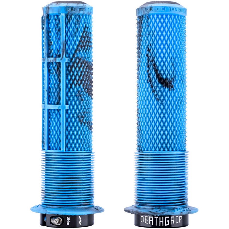DeathGrip 2 Flanged Grips – Thin Lock-On Blue Mable