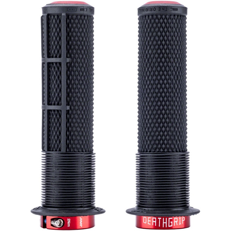 DeathGrip 2 Race Edition Grips – Thin Lock-On Black Flanged