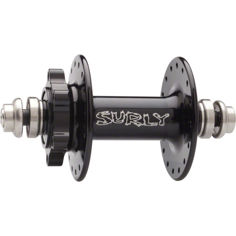 Ultra New Disc Front Hub – QR x 100mm 6-Bolt Black 32h