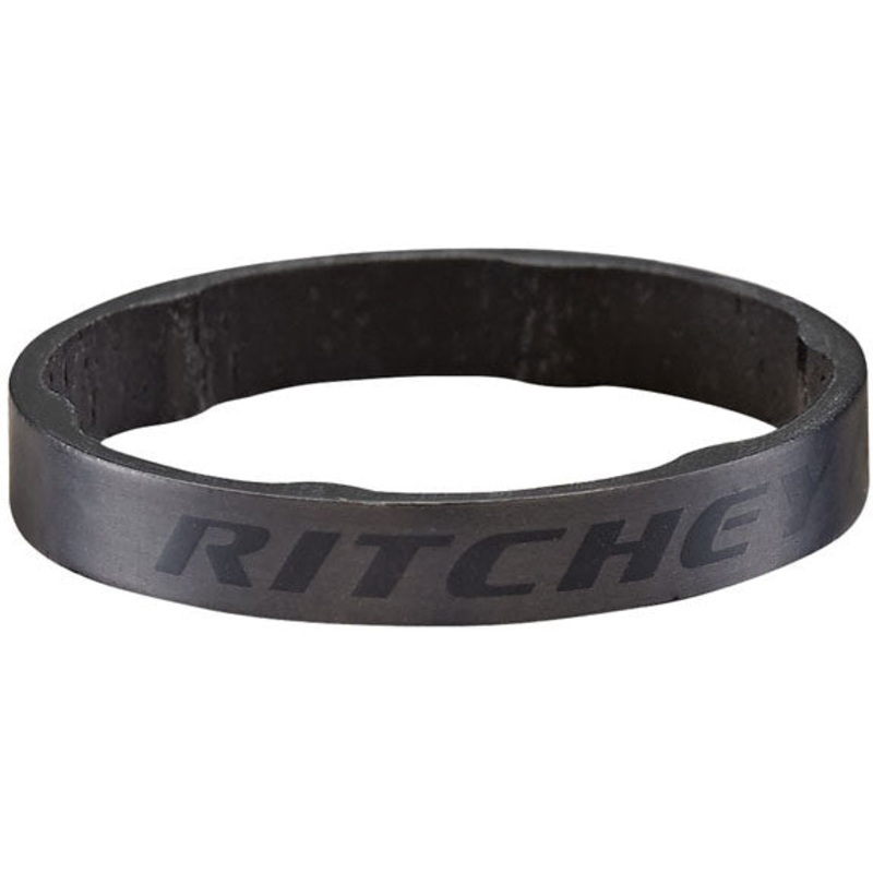 WCS Carbon Headset Spacers 1-1/8 5mm Black 5-pack