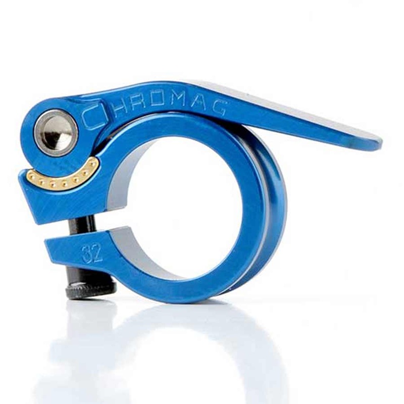 Seatpost clamp with QR 35mm Blue