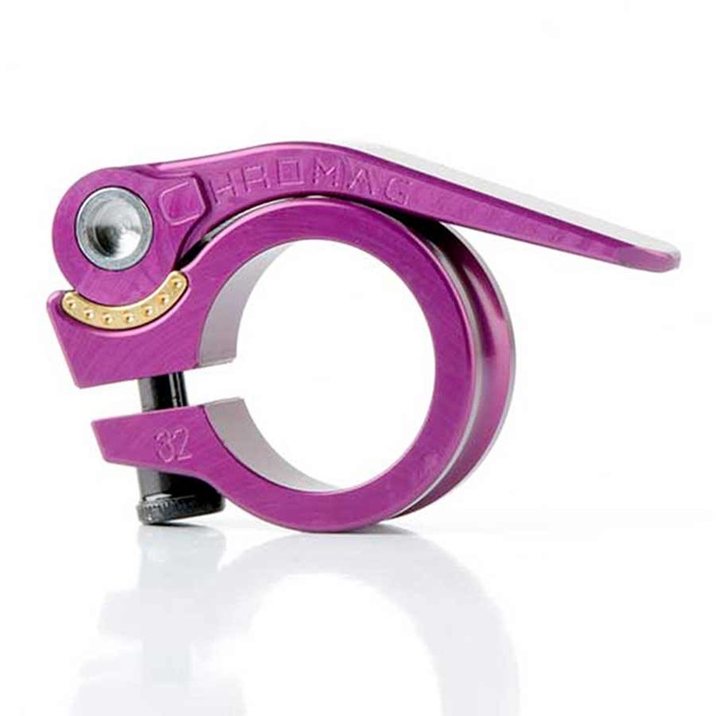 Seatpost clamp with QR 35mm Purple