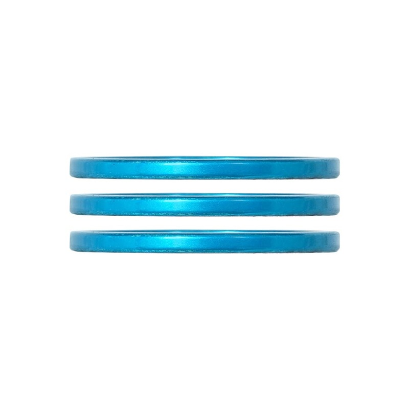iRiX Headset Spacer 1-1/8 Height: 2.5mm Aluminum Turquoise 3pcs