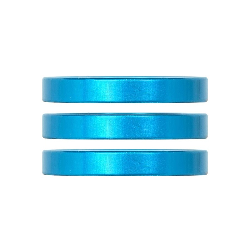 iRiX Headset Spacer 1-1/8 Height: 5mm Aluminum Turquoise 3pcs