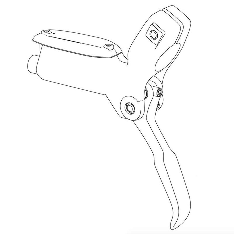 Level Bronze Stealth Disc Brake Lever Assembly – Aluminum Lever Blade Dark Polar C1