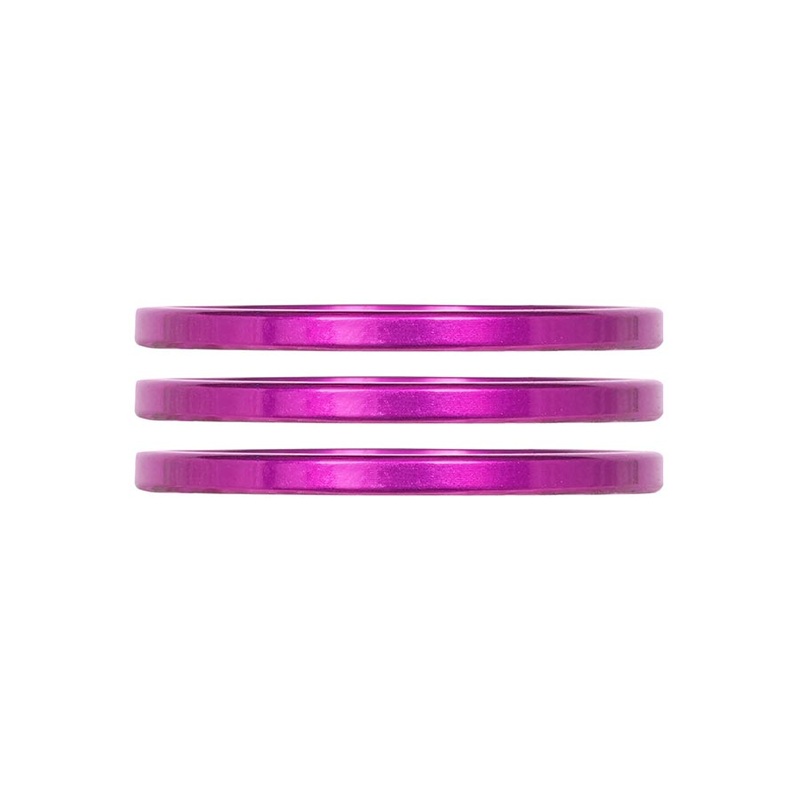 iRiX Headset Spacer 1-1/8 Height: 2.5mm Aluminum Purple 3pcs